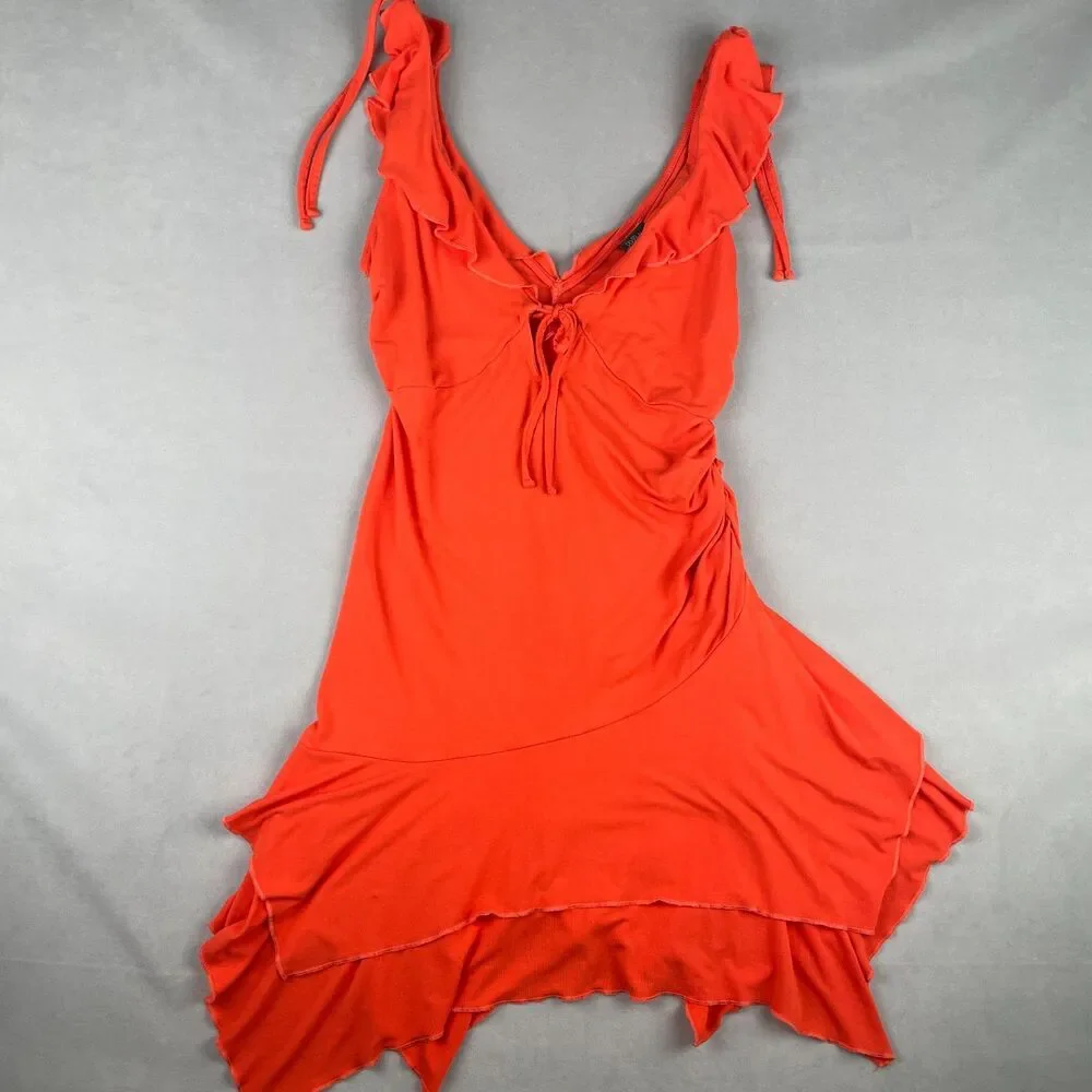 Wild Fable Dress Wmns XS Ruffle Hem Handkerchief Asymmetrical Fairy Summer Beach